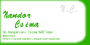 nandor csima business card